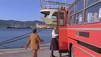 Interracial Couple'S Sexual Encounter On A Bus