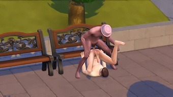 Gay Men Engage In Sexual Activity In A Public Park Setting Within The Video Game Sims 4
