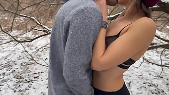 Verified Amateur Wife Shares A Steamy Threesome With Her Husband And His Friend In The Snow